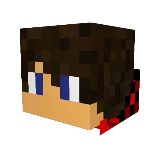 miniko1 Minecraft avatar head, 3D render