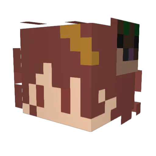 minikotti Minecraft avatar head, 3D render