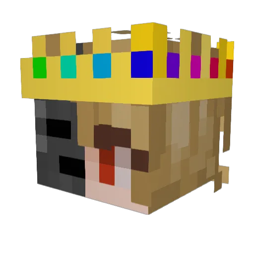 minikoyub Minecraft avatar head, 3D render