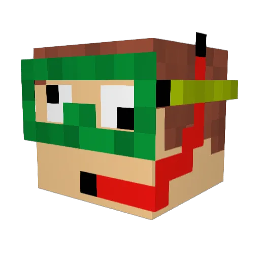 minikraften Minecraft avatar head, 3D render