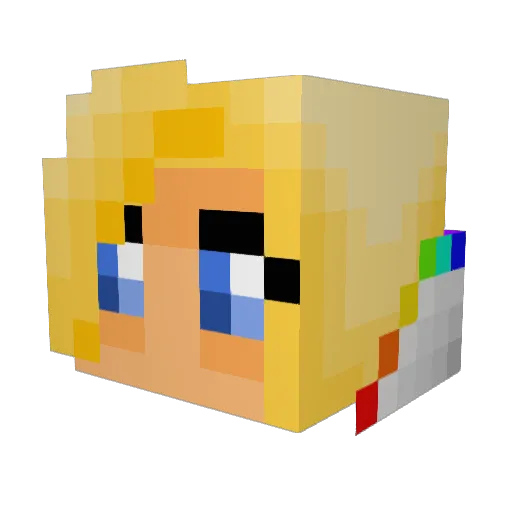 miniladybug Minecraft avatar head, 3D render