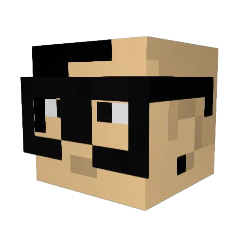 miniman100000 Minecraft avatar head, 3D render