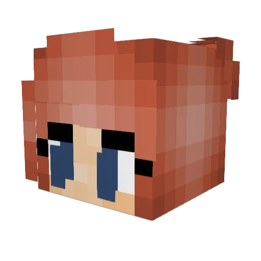 minimarysia Minecraft avatar head, 3D render