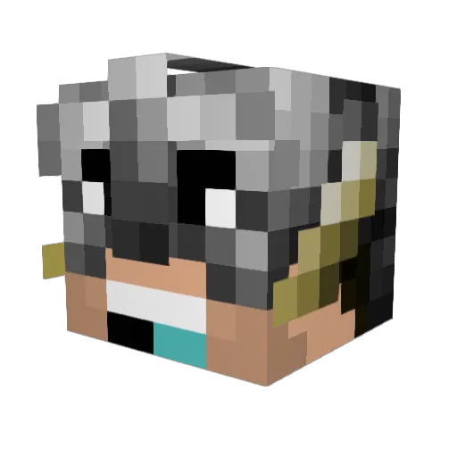 minimels Minecraft avatar head, 3D render