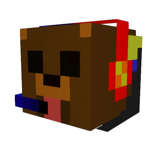 minimemes Minecraft avatar head, 3D render