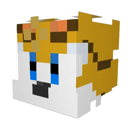 minimenter Minecraft avatar head, 3D render