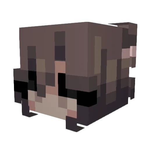 minimerch Minecraft avatar head, 3D render