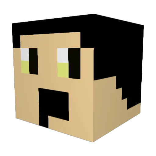 minimeron Minecraft avatar head, 3D render