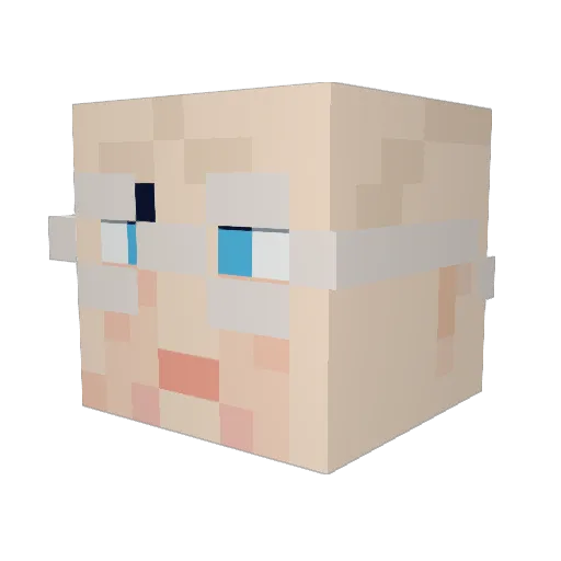 minimixxx Minecraft avatar head, 3D render