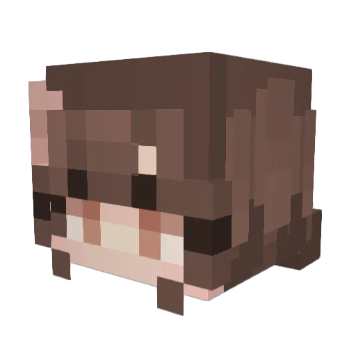 minimouk3y Minecraft avatar head, 3D render