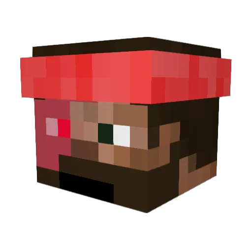 mininewb03 Minecraft avatar head, 3D render