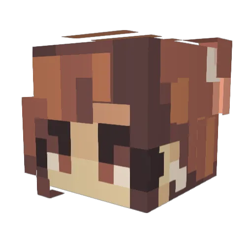 mining_1_master Minecraft avatar head, 3D render