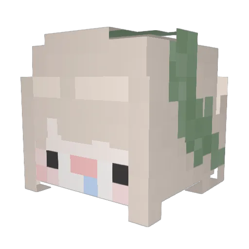 mining_motor Minecraft avatar head, 3D render