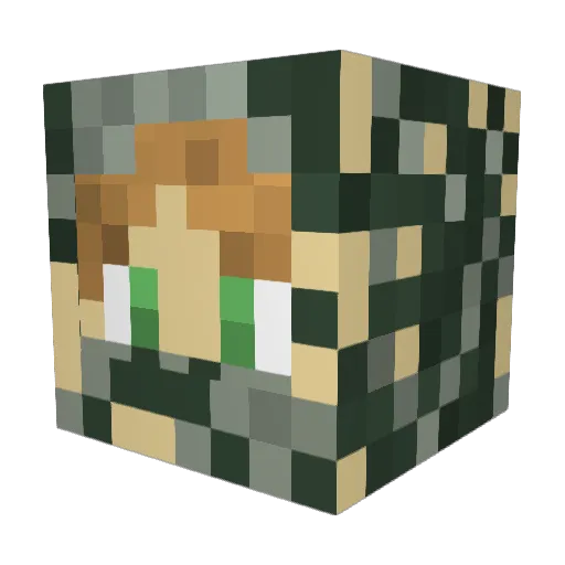 miningmanYT Minecraft avatar head, 3D render