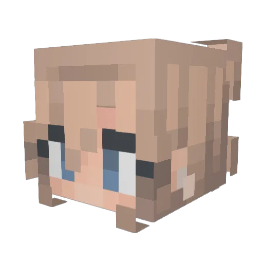 miningmegan Minecraft avatar head, 3D render