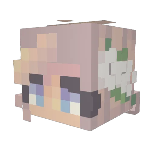 miningmimi Minecraft avatar head, 3D render