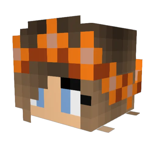 miningsiblings Minecraft avatar head, 3D render