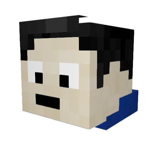miningtheweb Minecraft avatar head, 3D render