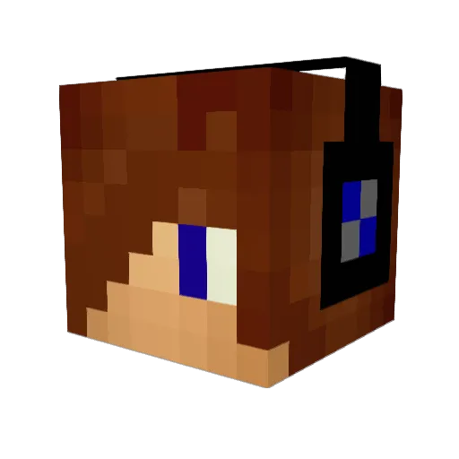 minininga123 Minecraft avatar head, 3D render