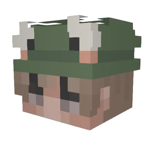 mininininininini Minecraft avatar head, 3D render