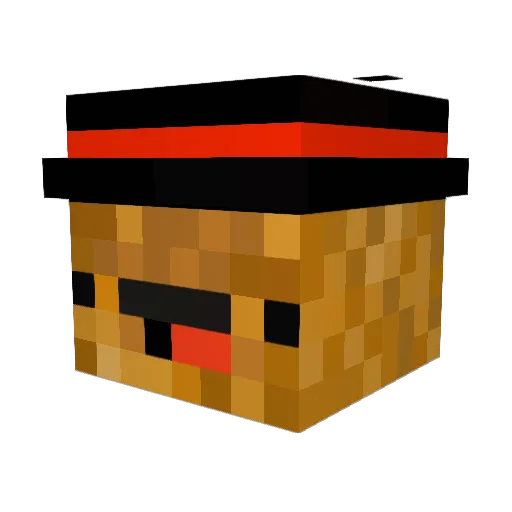 mininuggie Minecraft avatar head, 3D render