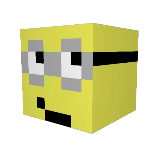minionlouis Minecraft avatar head, 3D render