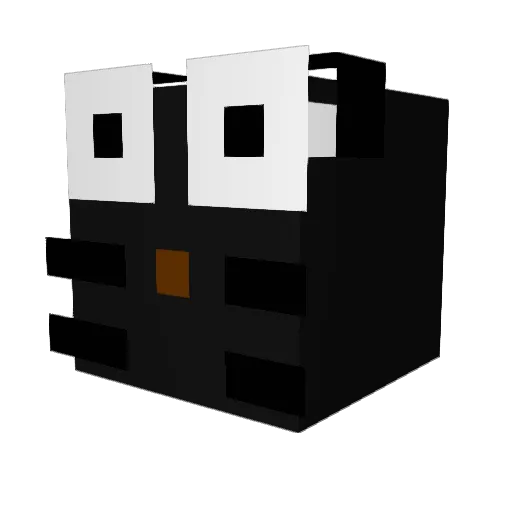 minioreoinim Minecraft avatar head, 3D render