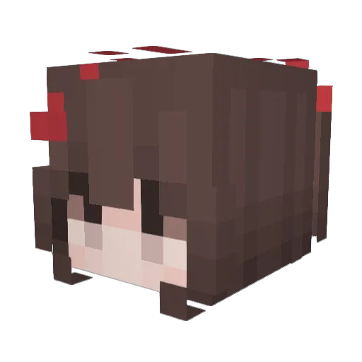 minipawedkitti Minecraft avatar head, 3D render
