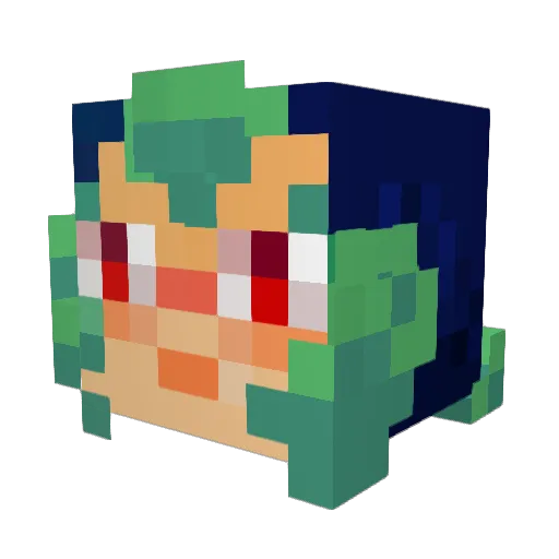 minipax Minecraft avatar head, 3D render