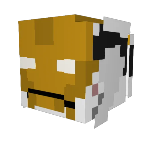minipizza2021 Minecraft avatar head, 3D render