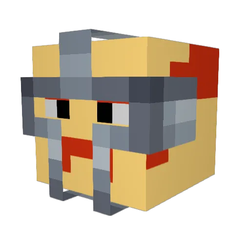 miniremon Minecraft avatar head, 3D render
