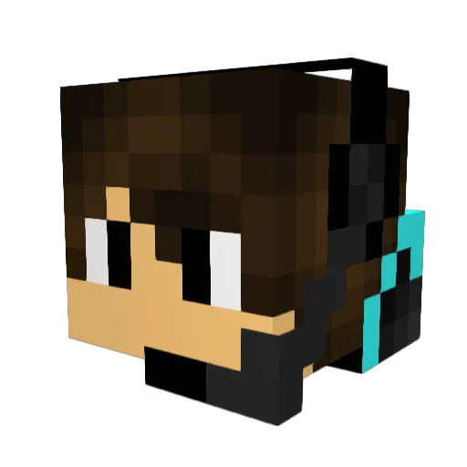 minirivi Minecraft avatar head, 3D render
