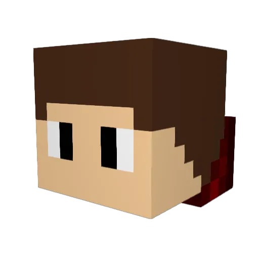 minischwab Minecraft avatar head, 3D render