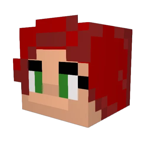 minitrzmielyt Minecraft avatar head, 3D render