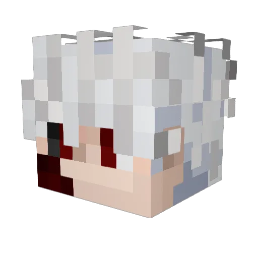 minitylw Minecraft avatar head, 3D render