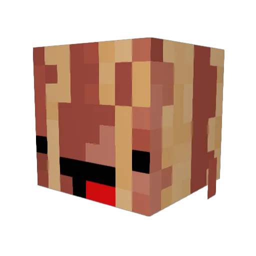 miniv50 Minecraft avatar head, 3D render