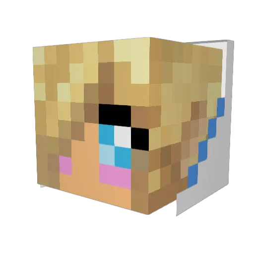 minivesth Minecraft avatar head, 3D render