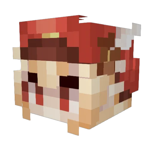 miniwa3 Minecraft avatar head, 3D render