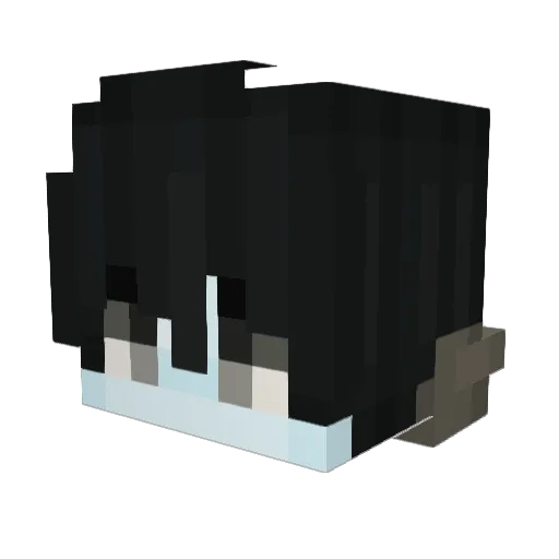miniwann Minecraft avatar head, 3D render