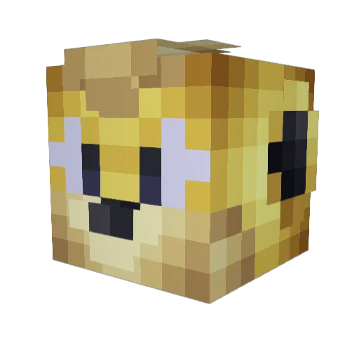 miniwellan Minecraft avatar head, 3D render