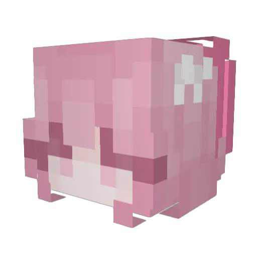 minju_ling Minecraft avatar head, 3D render