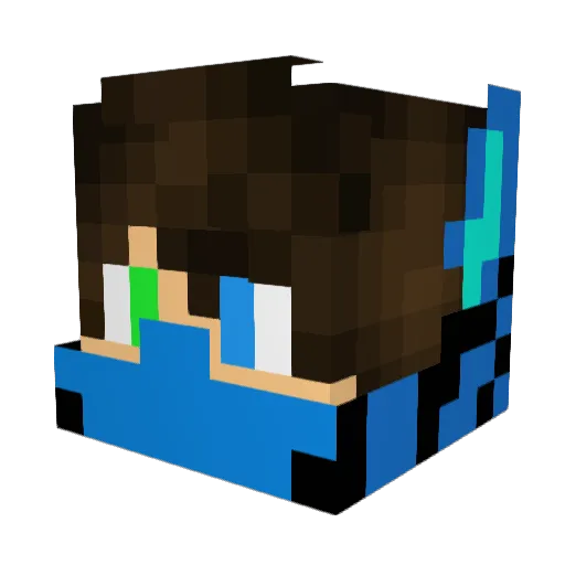 minjum33 Minecraft avatar head, 3D render