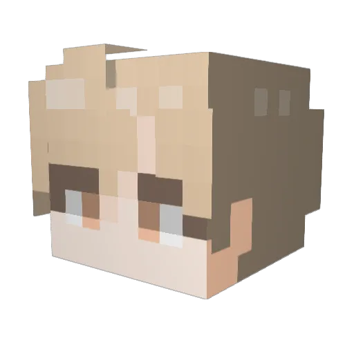 minjun0218 Minecraft avatar head, 3D render