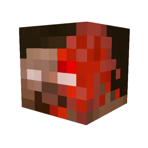 minkasaur Minecraft avatar head, 3D render