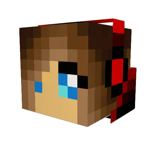 minkiee Minecraft avatar head, 3D render