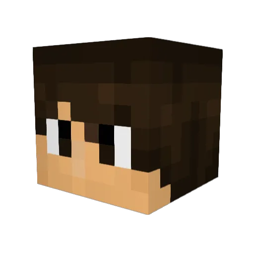 minkiller Minecraft avatar head, 3D render