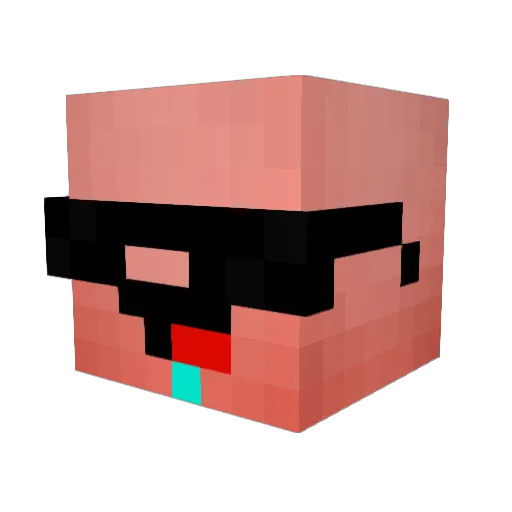 minkinbin Minecraft avatar head, 3D render