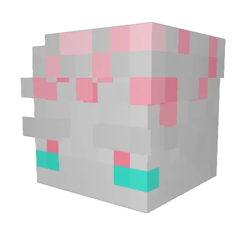 minkvoiid Minecraft avatar head, 3D render