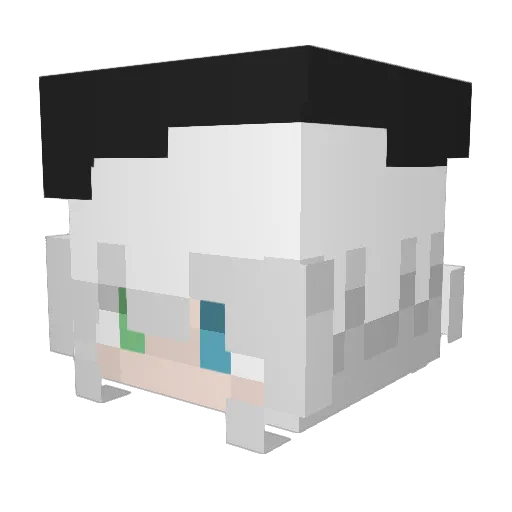 minluda Minecraft avatar head, 3D render