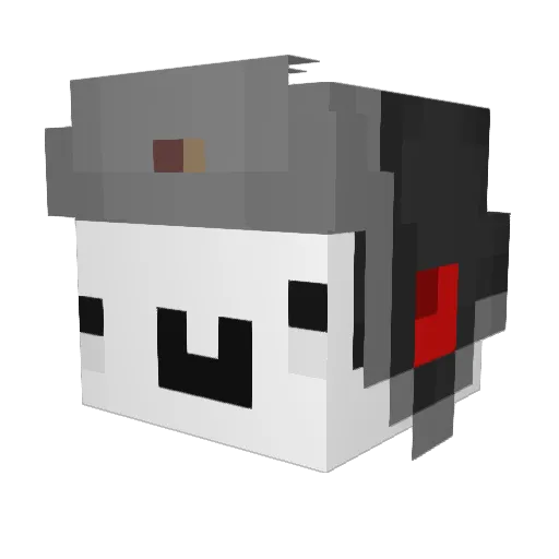 minmin514 Minecraft avatar head, 3D render